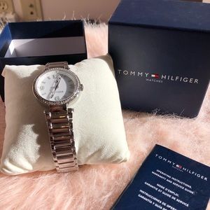Silver diamond Tommy Hilfiger watch